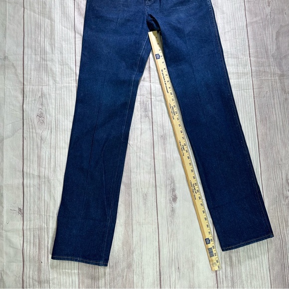 Women’s Vintage Made in the USA Wrangler Long Inseam Dark Denim Jeans Size 12 - Picture 4 of 7